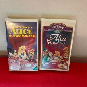Walt Disney's Alice in Wonderland VHS Set - Purple & Red Covers